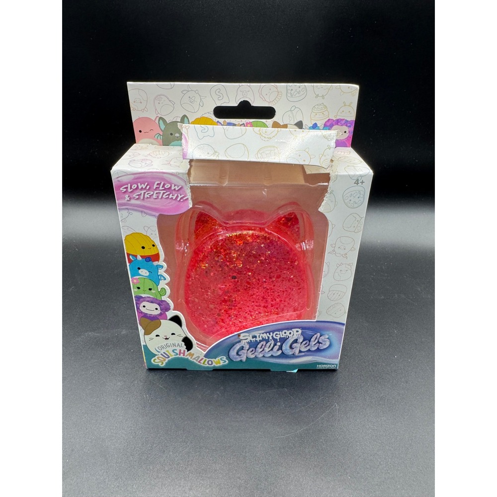 Squishmallows SlimyGloop Gelli Gels Red Glitter Cat Sensory‎ Toy Jazwares 237974